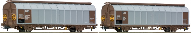 Set of 2 sliding wall Box cars<br /><a href='images/pictures/Roco/161532.jpg' target='_blank'>Full size image</a>